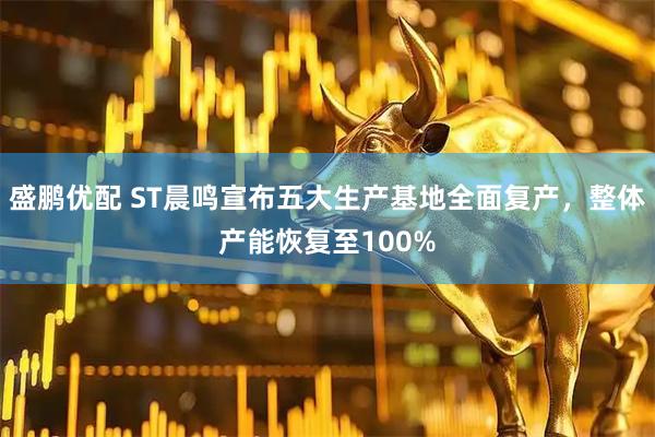 盛鹏优配 ST晨鸣宣布五大生产基地全面复产，整体产能恢复至100%